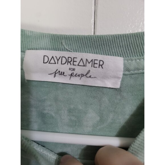 DAYDREAMER x FREE PEOPLE Rolling Stones Tie Dye Tongue Graphic T Shirt Green - Picture 4 of 6